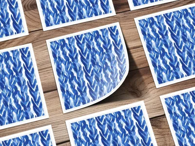 Abstract Brushstrokes Blue Textured Pattern Abstract Surface Digital - Moore and Mountain