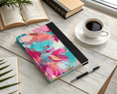 Beautiful Colorful Abstract Design Hardcover Notebook