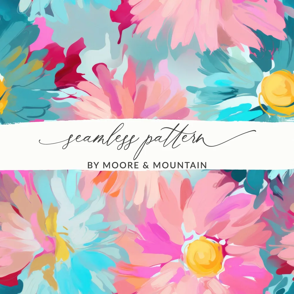 Colorful Floral Seamless Pattern by Moore & Mountain Design