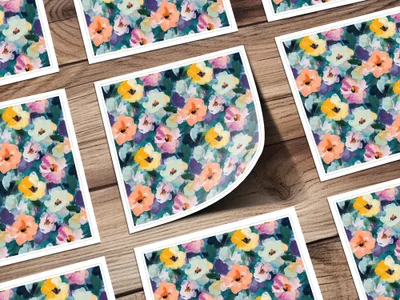 Abstract Painted Floral Spring Flowers Impression Digital - Moore and Mountain