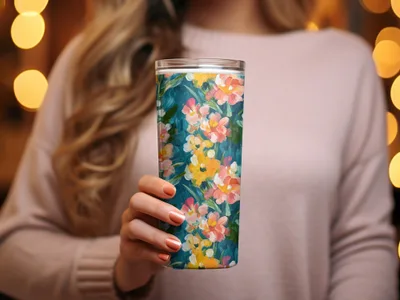 Abstract Painted Floral Spring Hues Seamless Art - Moore and Mountain