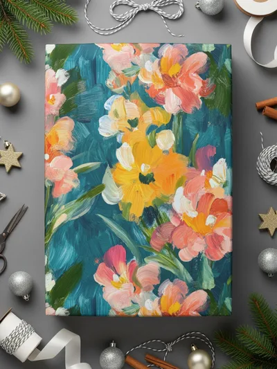 Abstract Painted Floral Spring Hues Seamless Art - Moore and Mountain