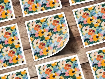 Abstract Painted Spring Floral Bloom Seamless Design - Moore and Mountain