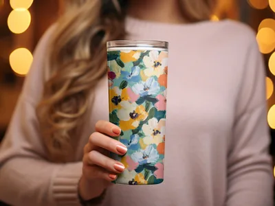 Abstract Painted Spring Floral Bloom Seamless Design - Moore and Mountain