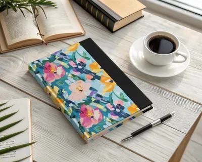 Abstract Painted Spring Floral Design Jewel Tones - Moore and Mountain