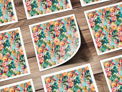 Abstract Painted Spring Floral Jewel Tones Art - Moore and Mountain