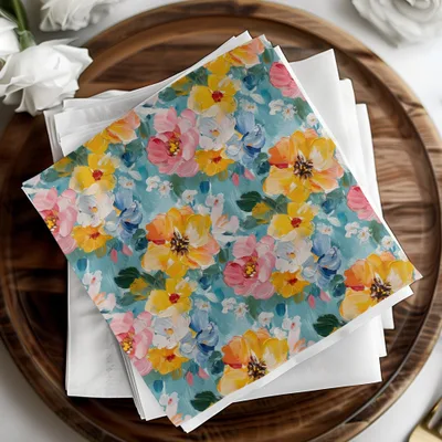 Abstract Painted Spring Floral Pattern Art Digital - Moore and Mountain