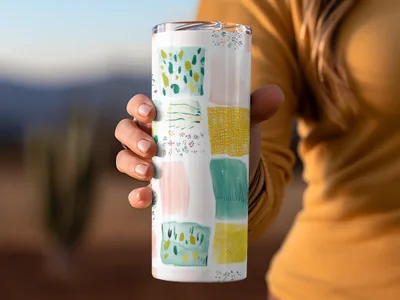 Colorful Abstract Pattern Insulated Tumbler Product