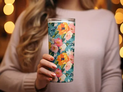 Acrylic Floral Garden Spring Art Design Colorful Pattern - Moore and Mountain