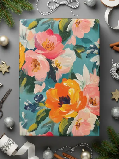 Acrylic Floral Garden Spring Art Design Colorful Pattern - Moore and Mountain