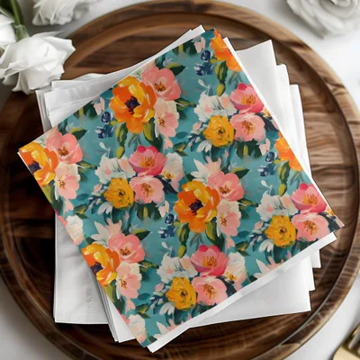 Acrylic Floral Garden Spring Art Design Colorful Pattern - Moore and Mountain