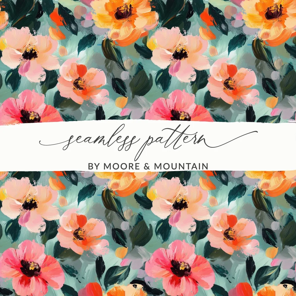 Acrylic Floral Spring Garden Artistic Strokes - Moore and Mountain