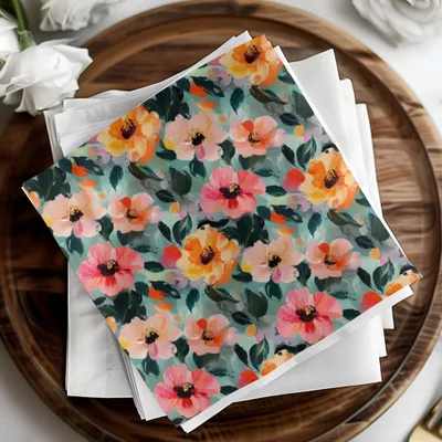 Acrylic Floral Spring Garden Artistic Strokes - Moore and Mountain