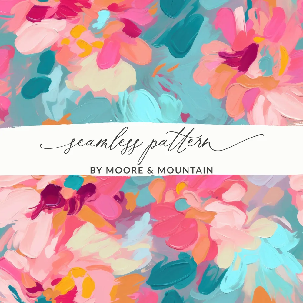 Vibrant Floral Abstract Seamless Pattern Design