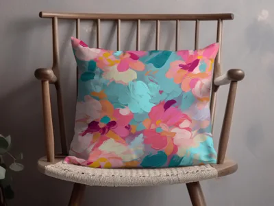 Vibrant Floral Pattern Decorative Pillow for Home Decor
