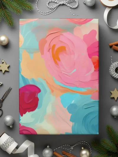Vibrant Abstract Floral Pattern Canvas Wall Art
