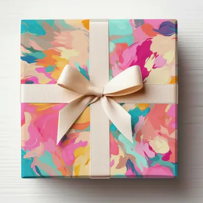 Colorful Abstract Design Gift Wrapping Box