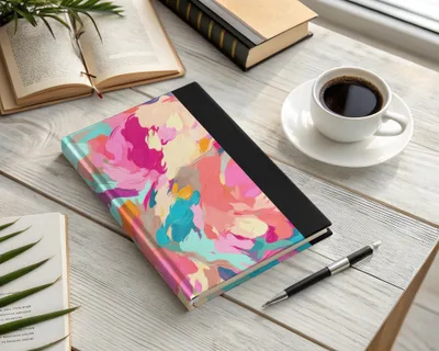 Colorful Abstract Art Design Hardcover Notebook