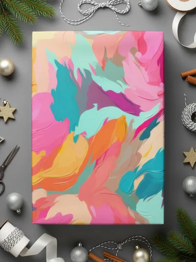 Colorful Abstract Art Gift Wrap for Beautiful Presents