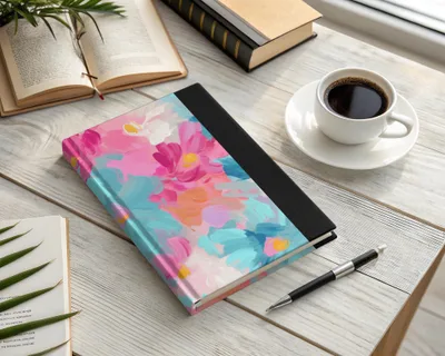 Vibrant Floral Design Hardcover Journal Notebook