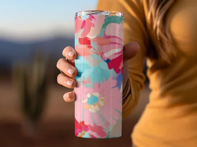 Floral Patterned Insulated Tumbler for Everyday Use