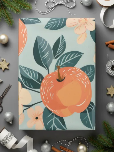 Apple Blossom Digital Paper, Seamless Pattern, Peach Floral Print, Scrapbook Paper, Fabric Design, Printable Backgrounds - Moore and Mountain