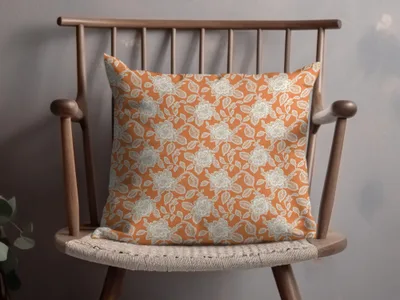 Decorative Throw Pillow with Floral Pattern Design