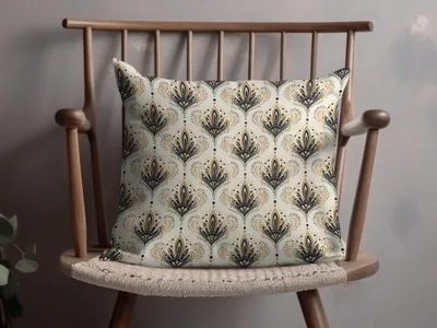 Elegant Patterned Decorative Throw Pillow for Living Rooms