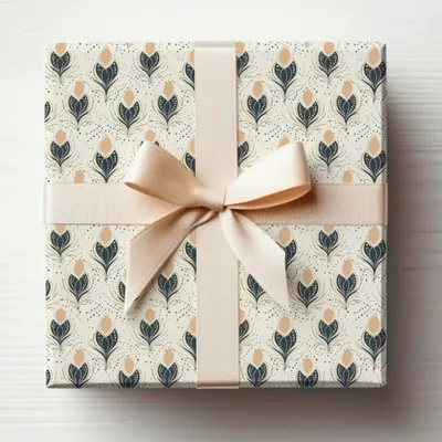 Elegant Floral Pattern Gift Wrapping Paper Present