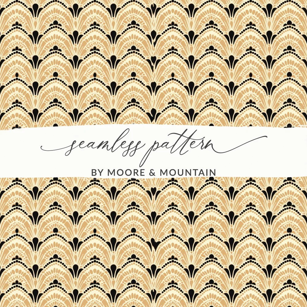Elegant Art Deco Seamless Pattern Design by Moore and Mountain