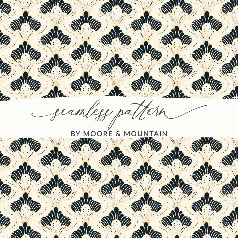 Elegant Black and White Seamless Pattern Design