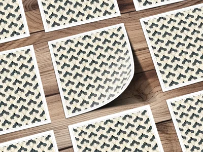 Elegant Black and White Patterned Sticker Sheet Product