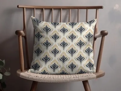 Elegant Floral Pattern Accent Pillow for Home Decor