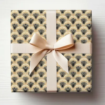 Elegant Wrapped Gift Box with Decorative Ribbon