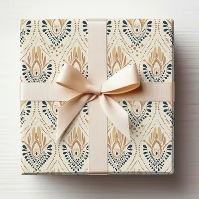 Elegant Decorative Pattern Wrapped Gift Box