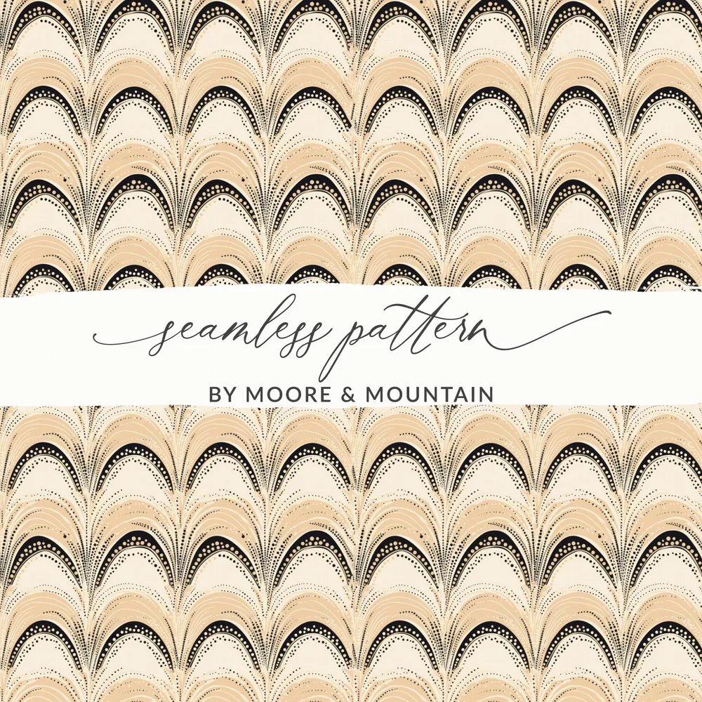 Elegant Beige and Black Seamless Pattern Design