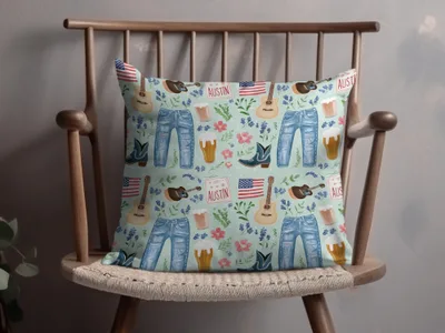 Austin Western Theme Decorative Sofa Cushion Pillow