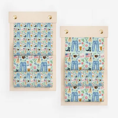 Austin-themed Printed Design Jeans Pattern Fabric Product