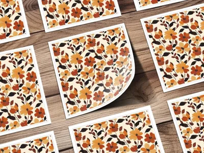 Autumn Floral Digital Paper, Seamless Flower Pattern, Fall Printable Paper, Thanksgiving Background, Digital Download for Crafts 12x12 - Moore and Mountain