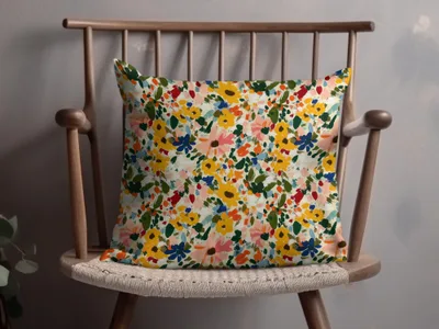 Colorful Floral Pattern Throw Pillow for Home Decor