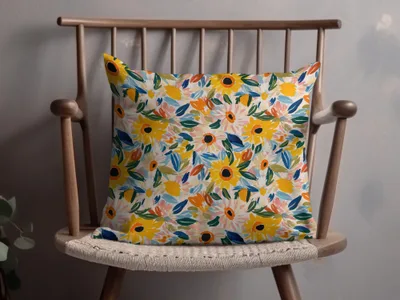 Colorful Sunflower Pattern Decorative Pillow product