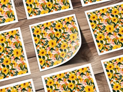 Bright and Cheerful Floral Patterned Paper Product