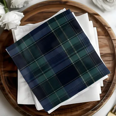 Beautiful Classic Seamless Navy Blue Tartan Design - Moore and Mountain