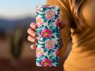 Beautiful Floral Print With Dark Green Leaves Digital - Moore and Mountain