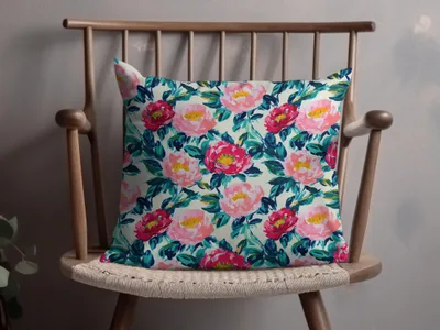 Beautiful Floral Print With Dark Green Leaves Digital - Moore and Mountain