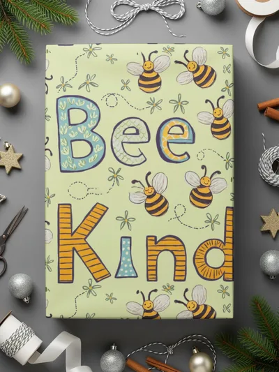 Bee Kind Seamless Pattern, Digital Download, Cute Bees, Nursery Print, Digital Paper Pack, Two Scales, Commercial Use, Scrapbook Paper - Moore and Mountain