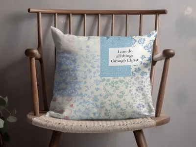 Inspirational I Can Do All Things Through Christ Pillow