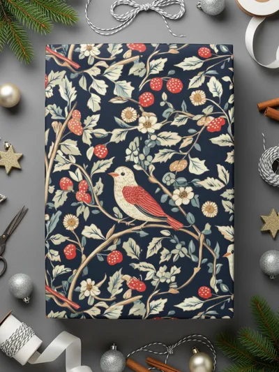 William Morris Seamless Pattern Design Download Vintage Bird Toile - Moore and Mountain