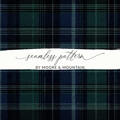 Black and Green Mens Scottish Tartan Seamless Digital