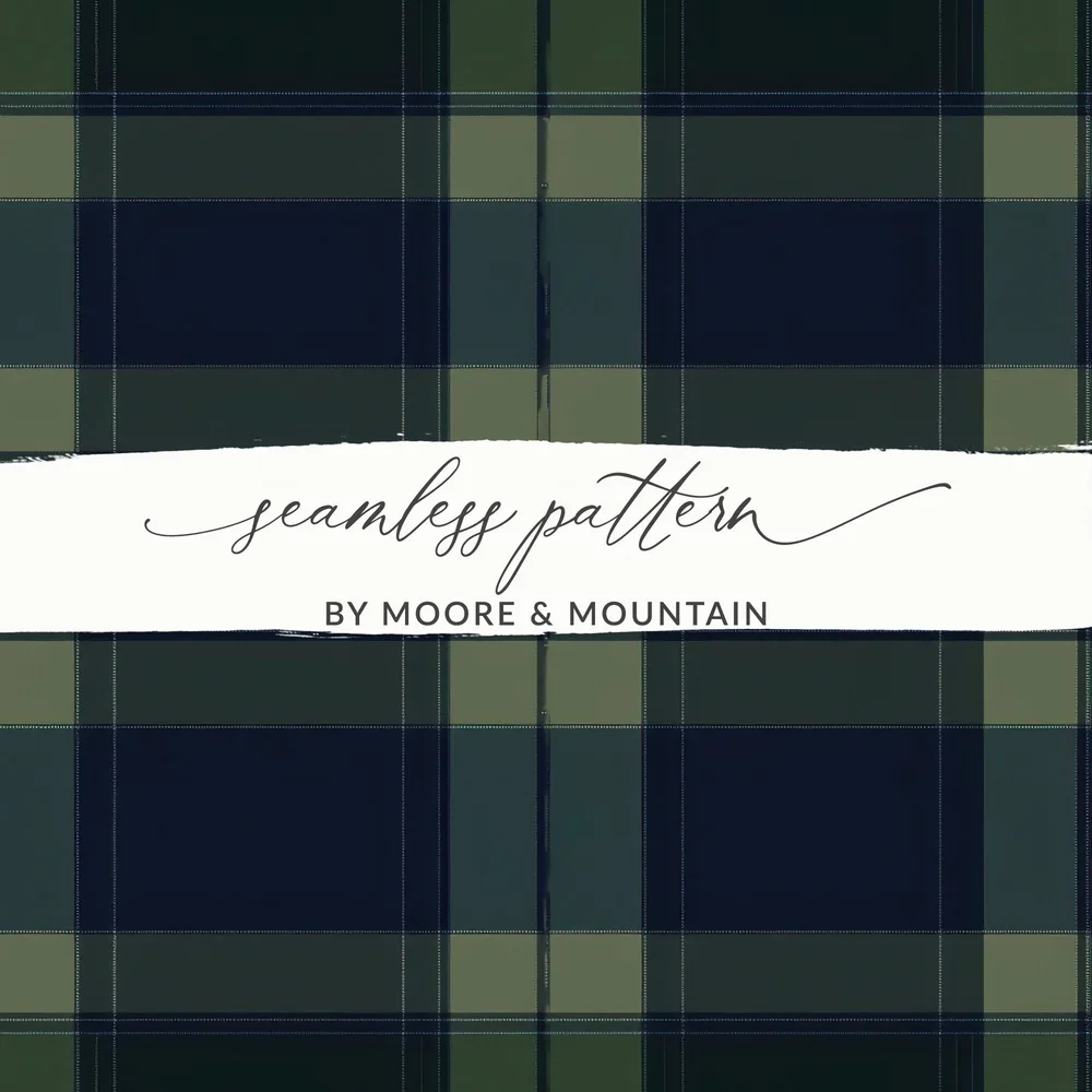 Black and Green Tartan Seamless - Moore and Mountain